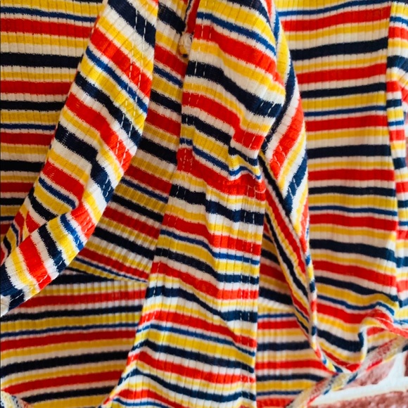 Multicolor Striped Tube Top Body Suit - Picture 3 of 4